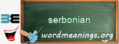 WordMeaning blackboard for serbonian